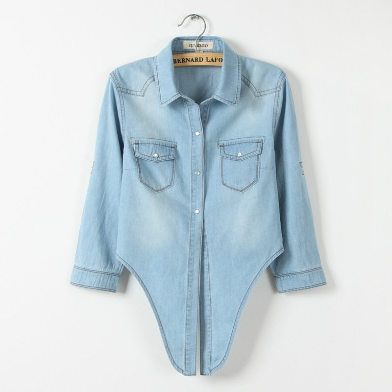 Denim Korte Blouse