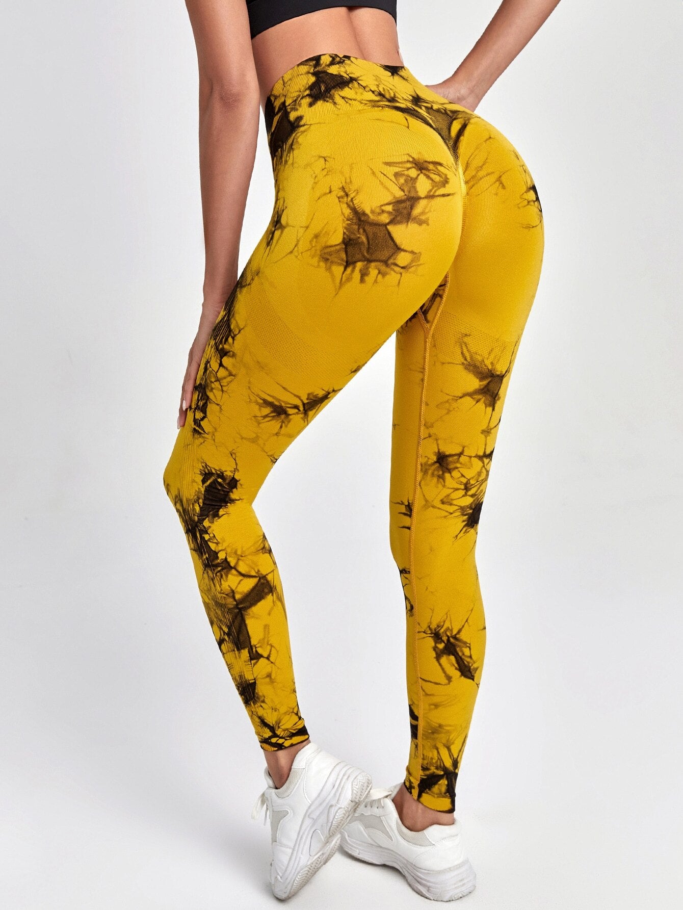 Tie Dye Sportbroek, Legging, Naadloze Hoge Taille Push Up (2023)