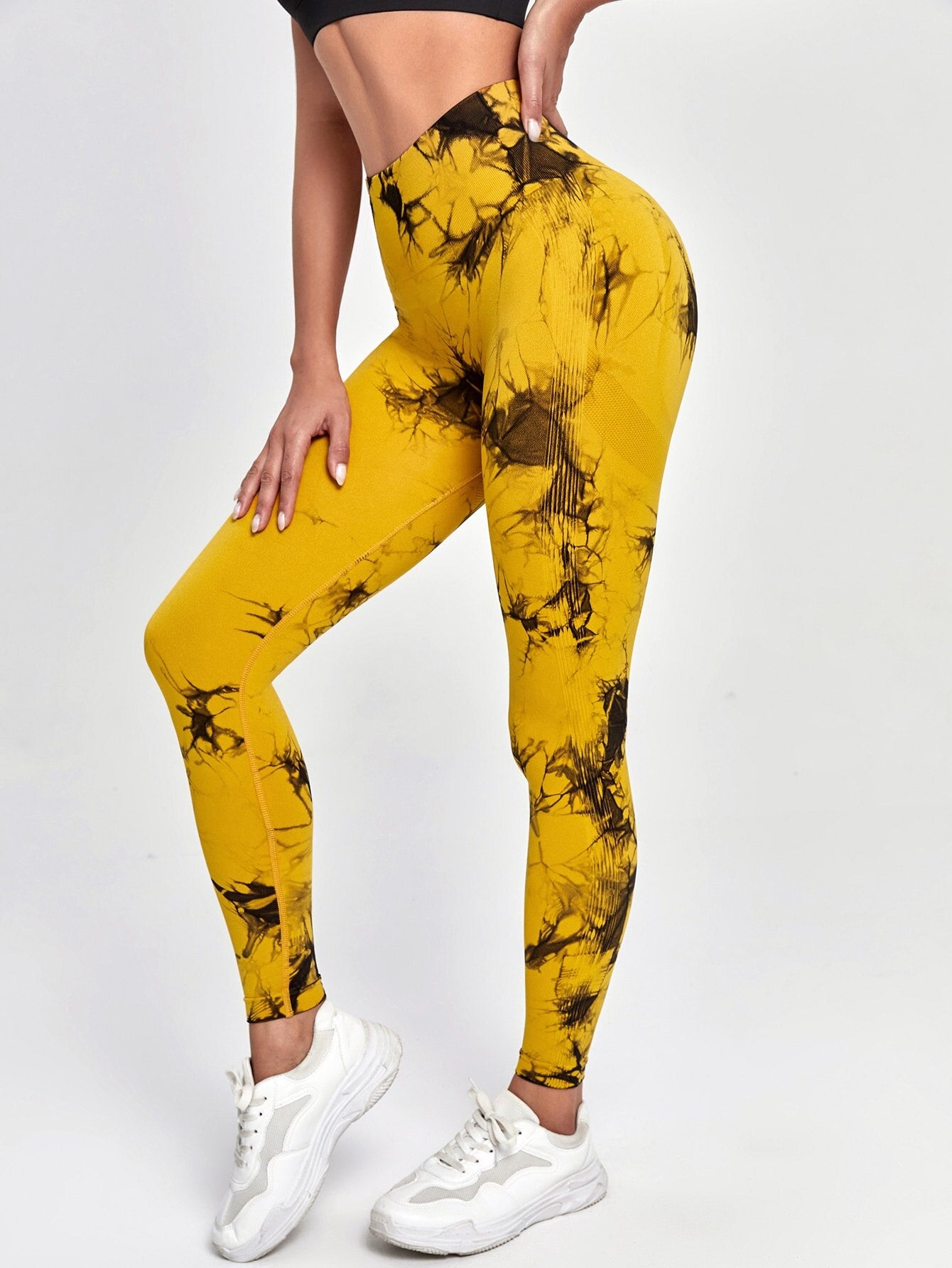 Tie Dye Sportbroek, Legging, Naadloze Hoge Taille Push Up (2023)
