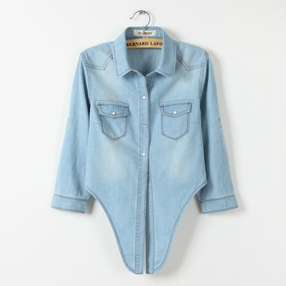 Denim Korte Blouse