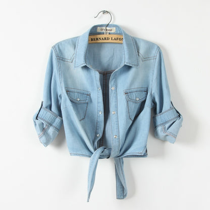 Denim Korte Blouse