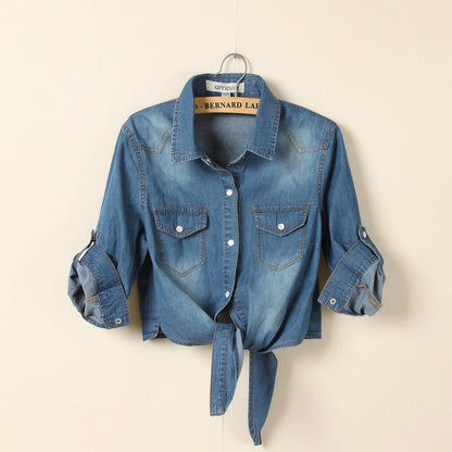 Denim Korte Blouse
